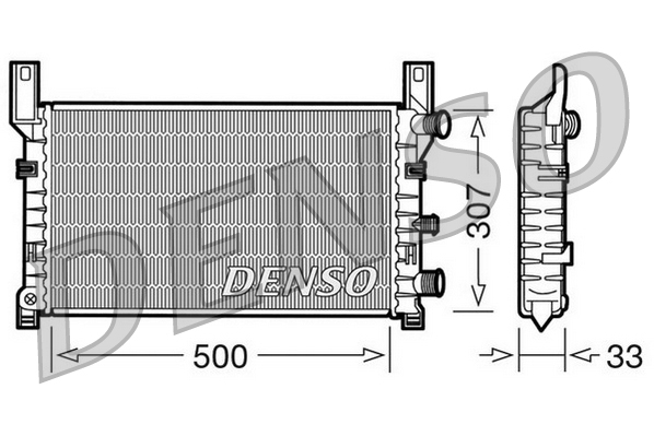 Radiatore, raffreddamento motore DENSO DRM10035