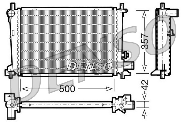 Radiatore, raffreddamento motore DENSO DRM10040