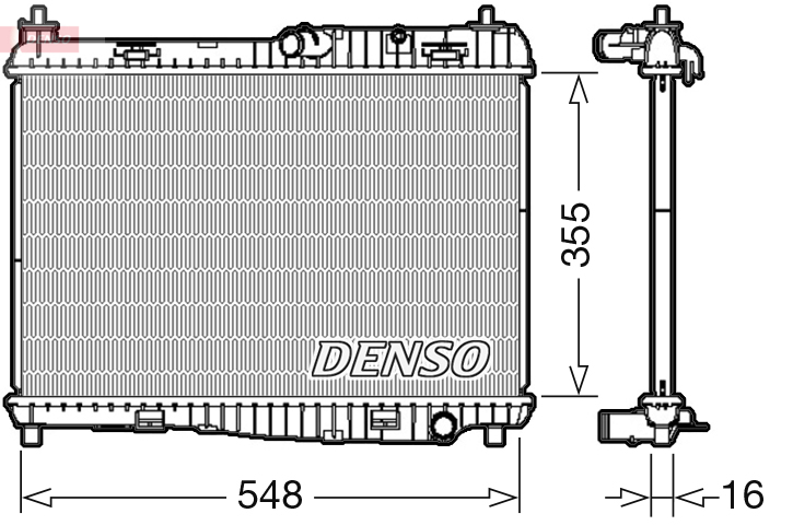 Radiatore, raffreddamento motore DENSO DRM10043