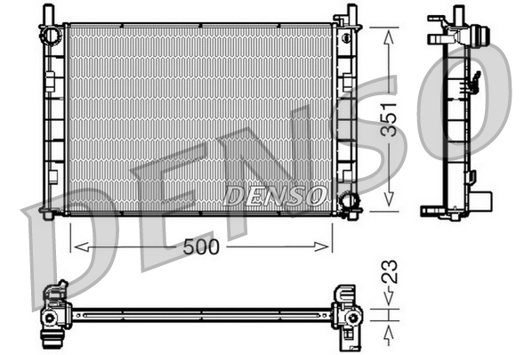 Radiatore, raffreddamento motore DENSO DRM10045