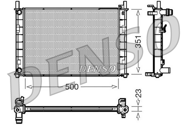 Radiatore, raffreddamento motore DENSO DRM10046
