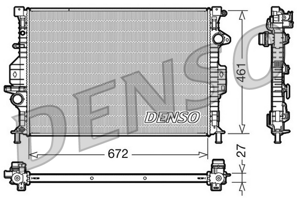 Radiatore, raffreddamento motore DENSO DRM10069