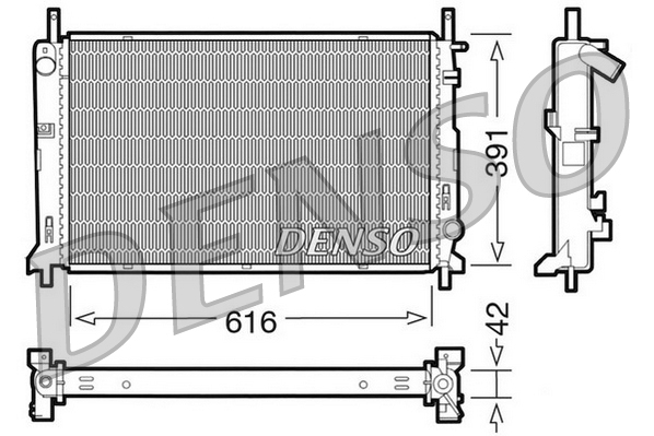 Radiatore, raffreddamento motore DENSO DRM10071