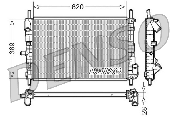 Radiatore, raffreddamento motore DENSO DRM10072