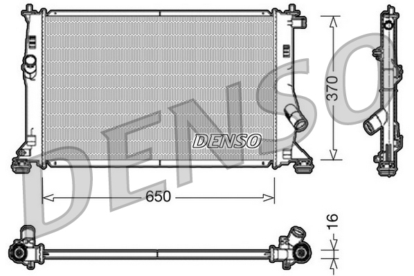 Radiatore, raffreddamento motore DENSO DRM10076