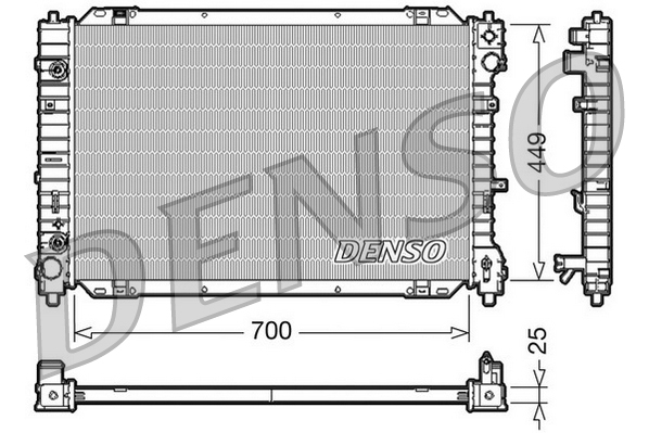 Radiatore, raffreddamento motore DENSO DRM10089