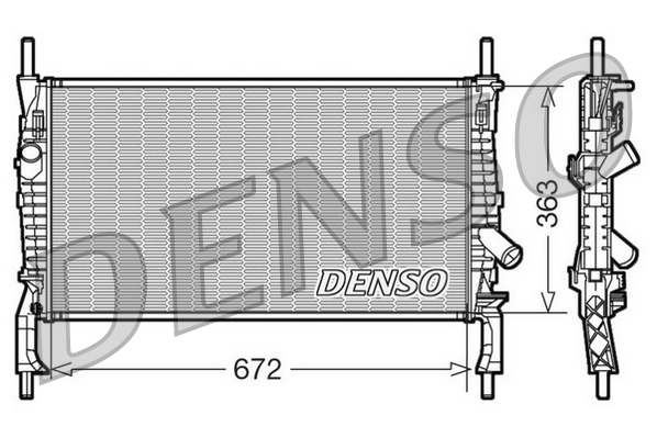 Radiatore, raffreddamento motore DENSO DRM10105