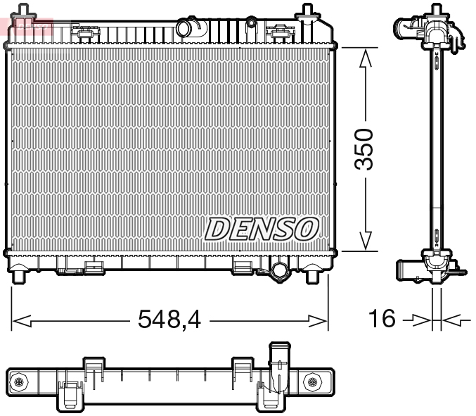 Radiatore, raffreddamento motore DENSO DRM10113