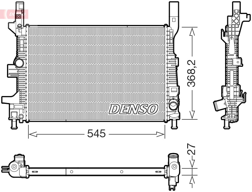 Radiatore, raffreddamento motore DENSO DRM10122