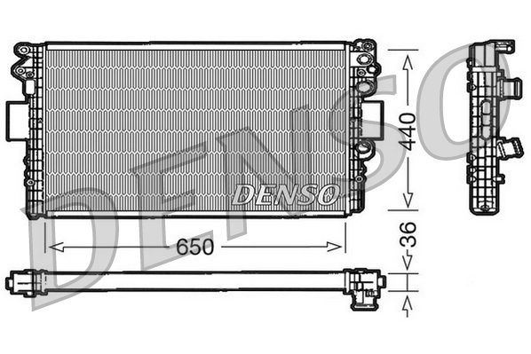 Radiatore, raffreddamento motore DENSO DRM12004