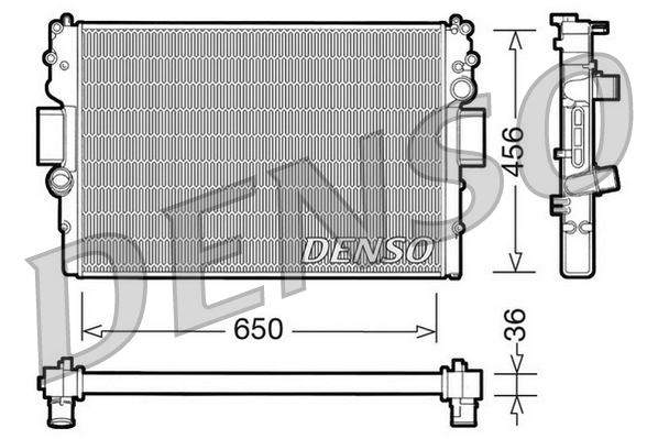 Radiatore, raffreddamento motore DENSO DRM12007