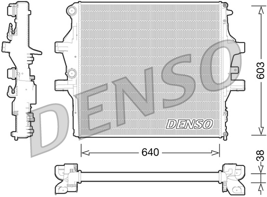 Radiatore, raffreddamento motore DENSO DRM12009
