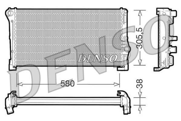 Radiatore, raffreddamento motore DENSO DRM13010