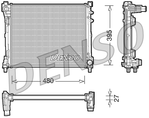 Radiatore, raffreddamento motore DENSO DRM13014