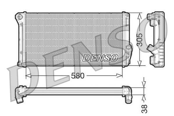 Radiatore, raffreddamento motore DENSO DRM13020