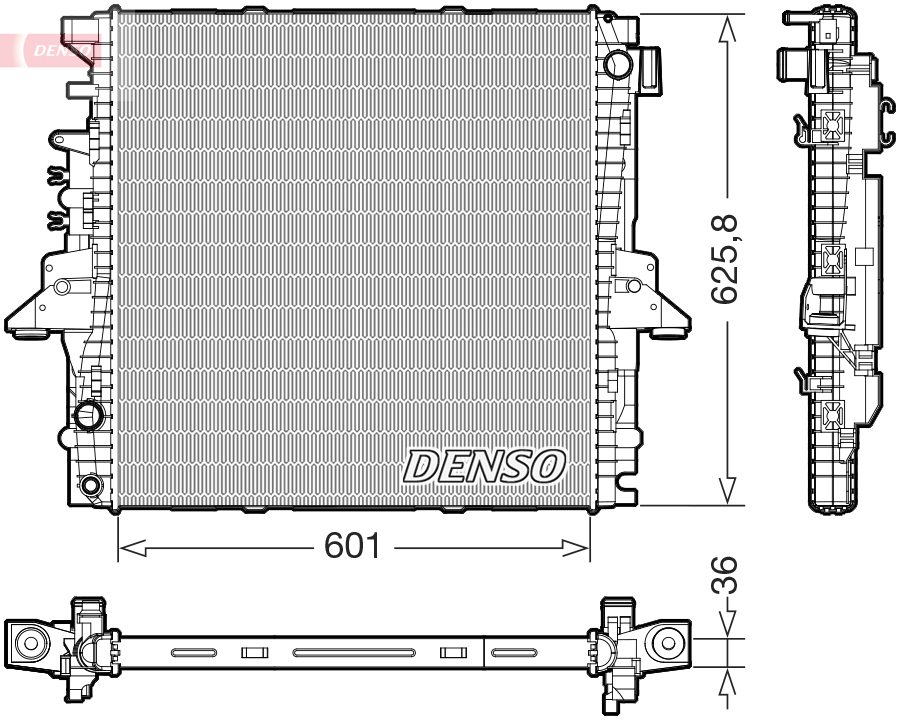 Radiatore, raffreddamento motore DENSO DRM14004