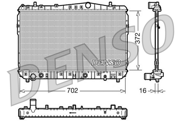 Radiatore, raffreddamento motore DENSO DRM15002