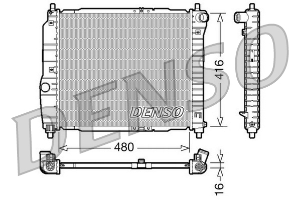 Radiatore, raffreddamento motore DENSO DRM15003