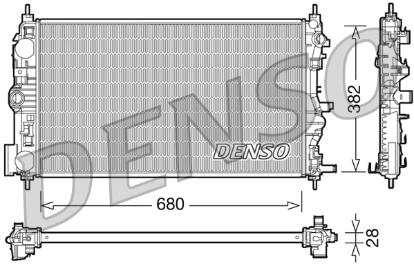 Radiatore, raffreddamento motore DENSO DRM15005