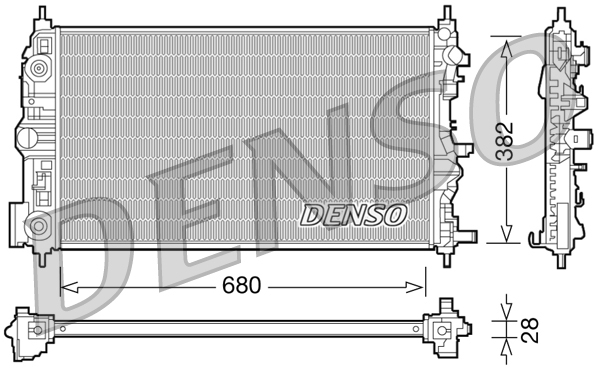 Radiatore, raffreddamento motore DENSO DRM15006