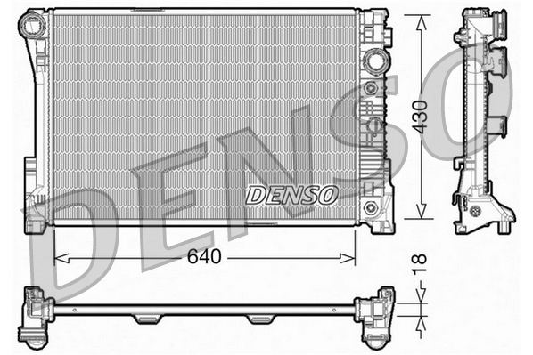 Radiatore, raffreddamento motore DENSO DRM17005