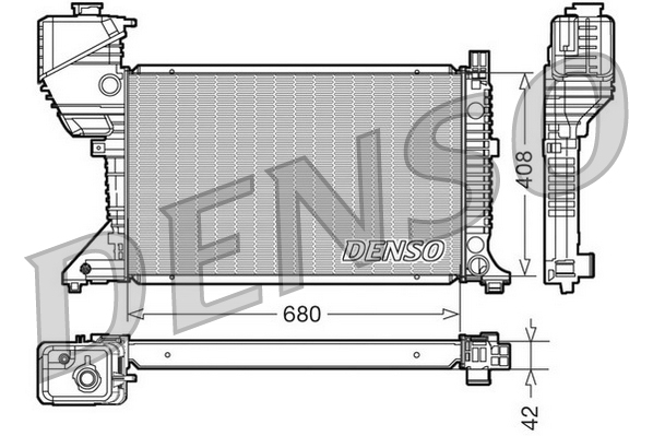 Radiatore, raffreddamento motore DENSO DRM17017