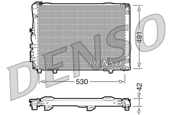 Radiatore, raffreddamento motore DENSO DRM17030