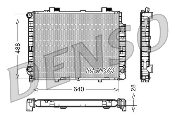 Radiatore, raffreddamento motore DENSO DRM17041