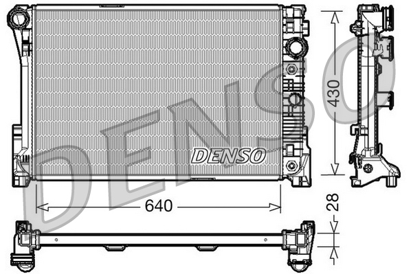 Radiatore, raffreddamento motore DENSO DRM17043