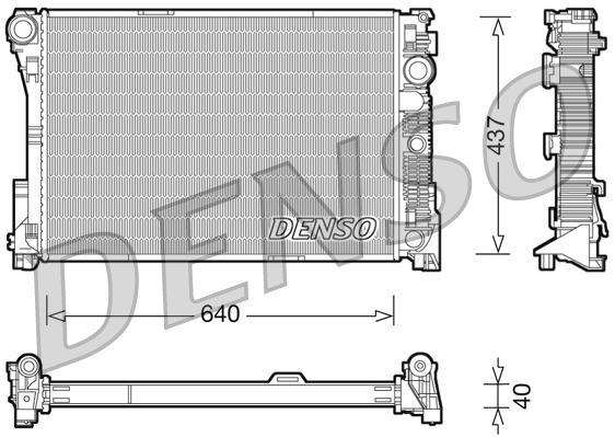 Radiatore, raffreddamento motore DENSO DRM17045