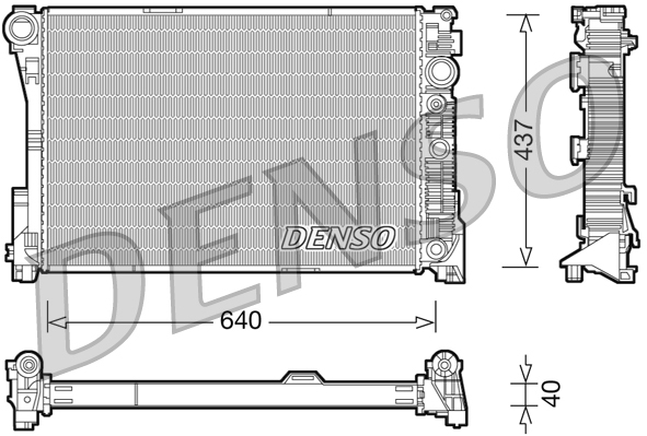 Radiatore, raffreddamento motore DENSO DRM17046