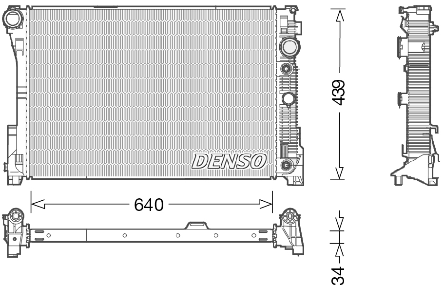 Radiatore, raffreddamento motore DENSO DRM17048
