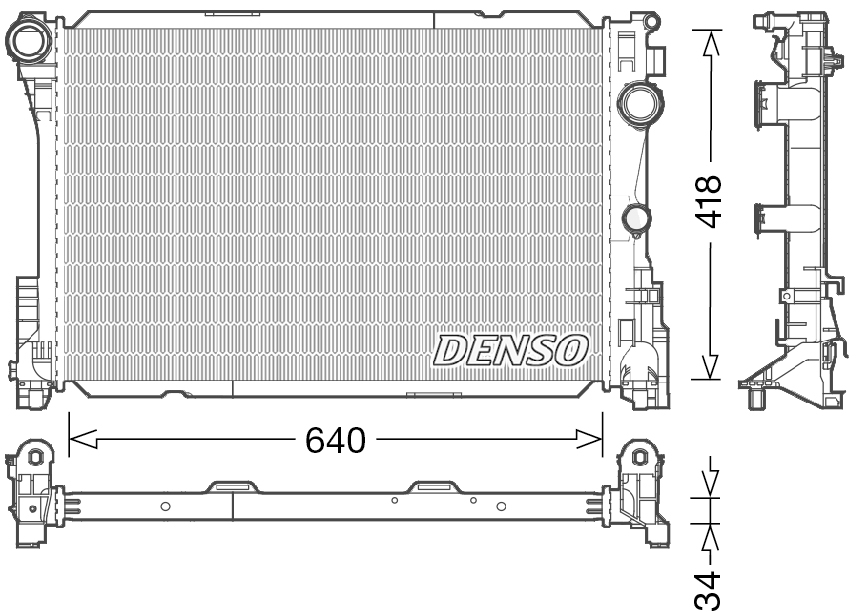 Radiatore, raffreddamento motore DENSO DRM17049