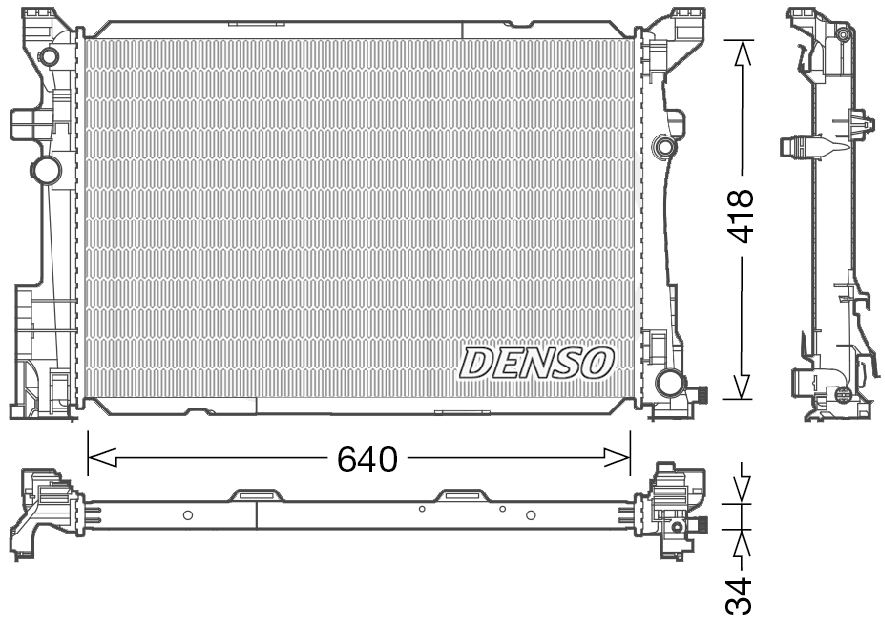 Radiatore, raffreddamento motore DENSO DRM17054