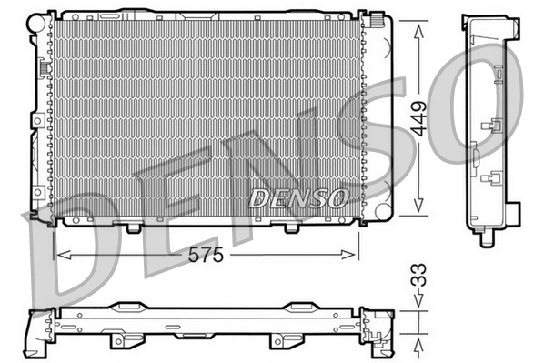 Radiatore, raffreddamento motore DENSO DRM17066