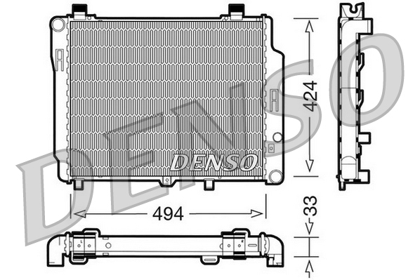 Radiatore, raffreddamento motore DENSO DRM17074
