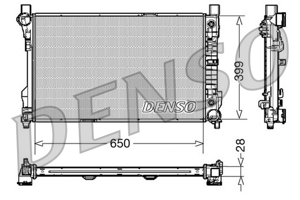 Radiatore, raffreddamento motore DENSO DRM17079
