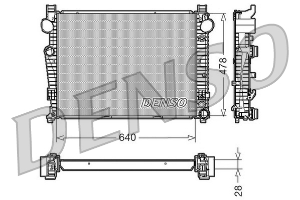 Radiatore, raffreddamento motore DENSO DRM17092