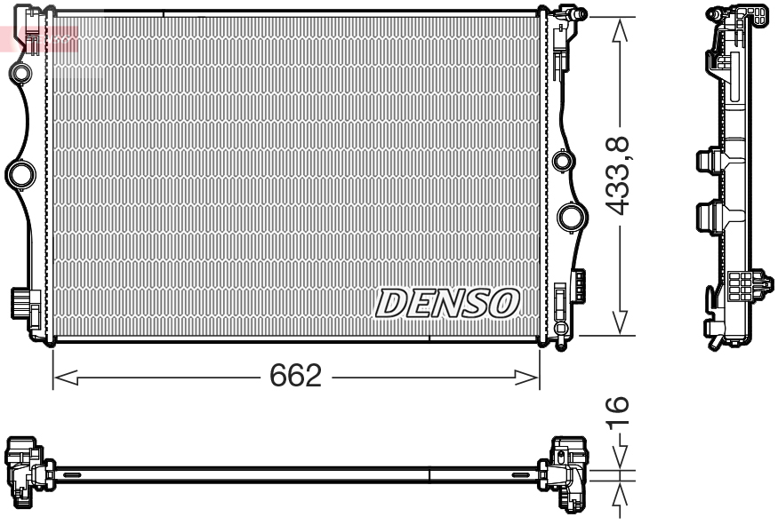 Radiatore, raffreddamento motore DENSO DRM17098