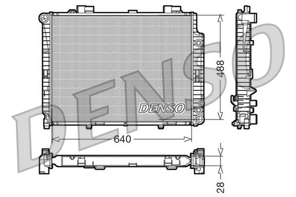 Radiatore, raffreddamento motore DENSO DRM17101