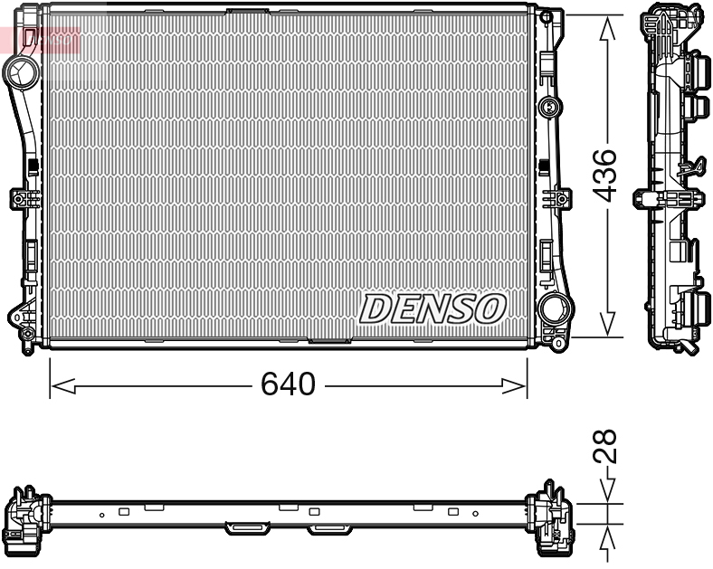 Radiatore, raffreddamento motore DENSO DRM17103