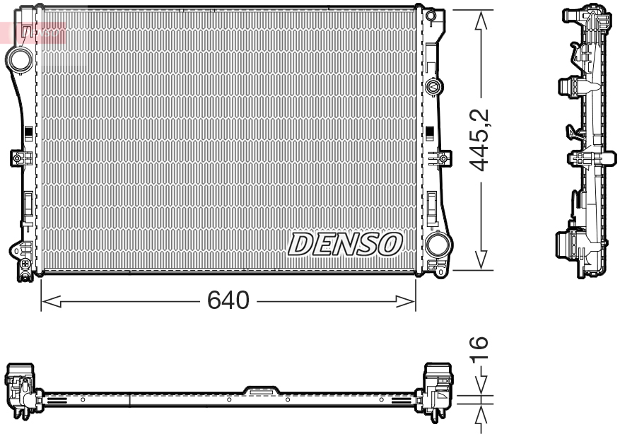 Radiatore, raffreddamento motore DENSO DRM17118