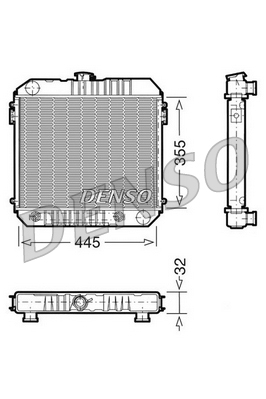 Radiatore, raffreddamento motore DENSO DRM20002
