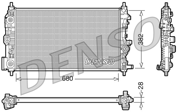 Radiatore, raffreddamento motore DENSO DRM20009