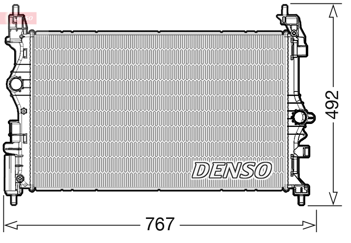 Radiatore, raffreddamento motore DENSO DRM20019