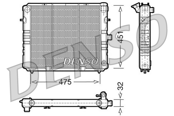 Radiatore, raffreddamento motore DENSO DRM20074