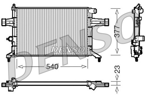 Radiatore, raffreddamento motore DENSO DRM20082