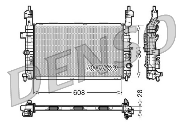 Radiatore, raffreddamento motore DENSO DRM20091