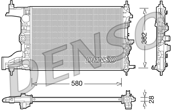 Radiatore, raffreddamento motore DENSO DRM20096