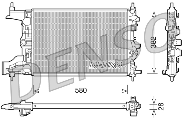Radiatore, raffreddamento motore DENSO DRM20098
